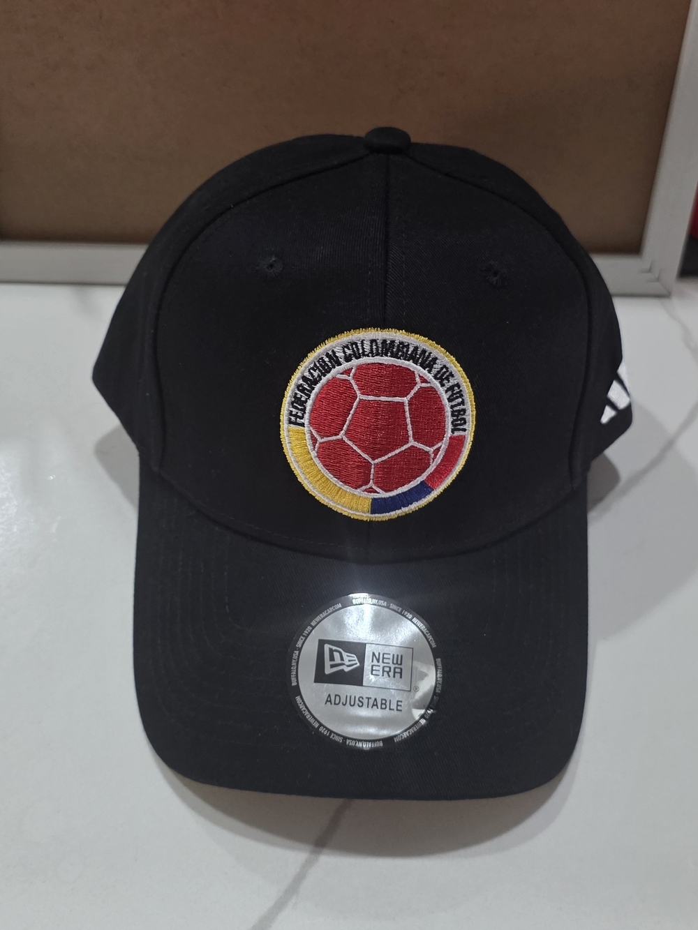 New Era Black Baseball Cap with Colombian Football Patch